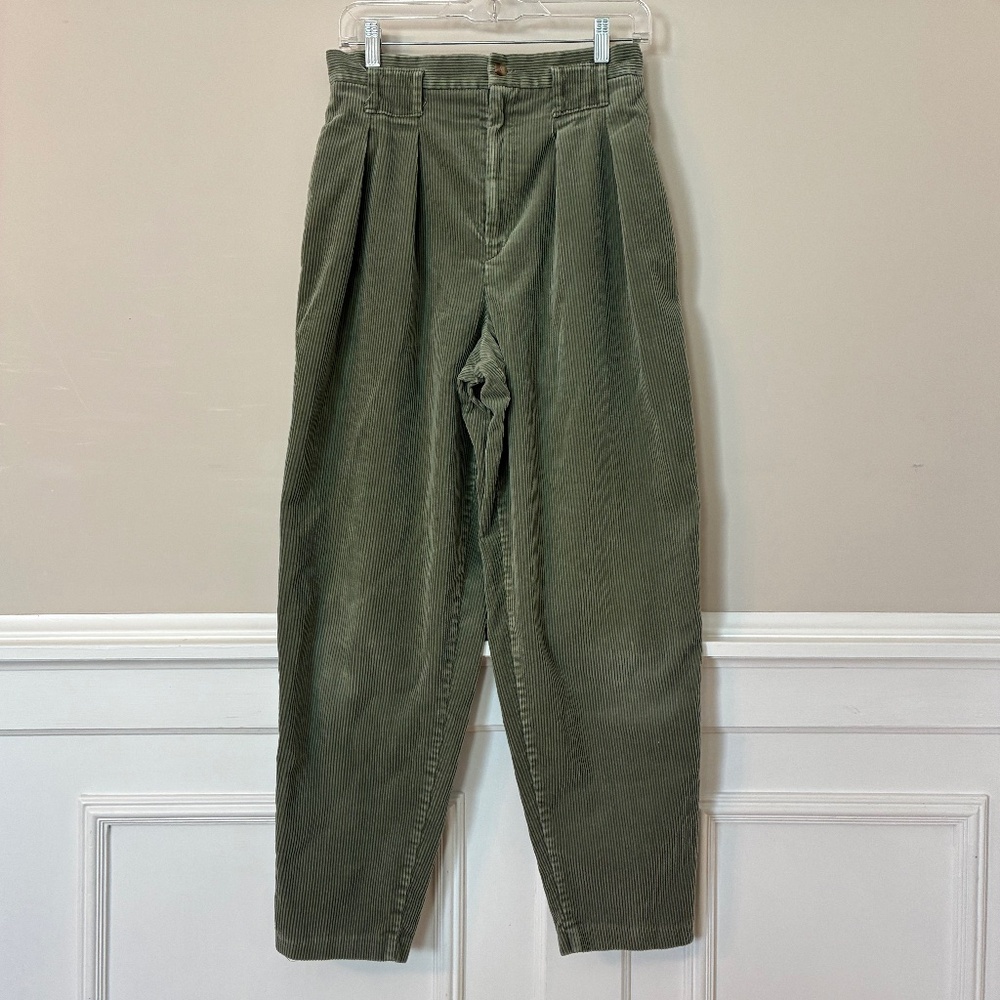 Olive Green Vintage Women's Corduroy Pants